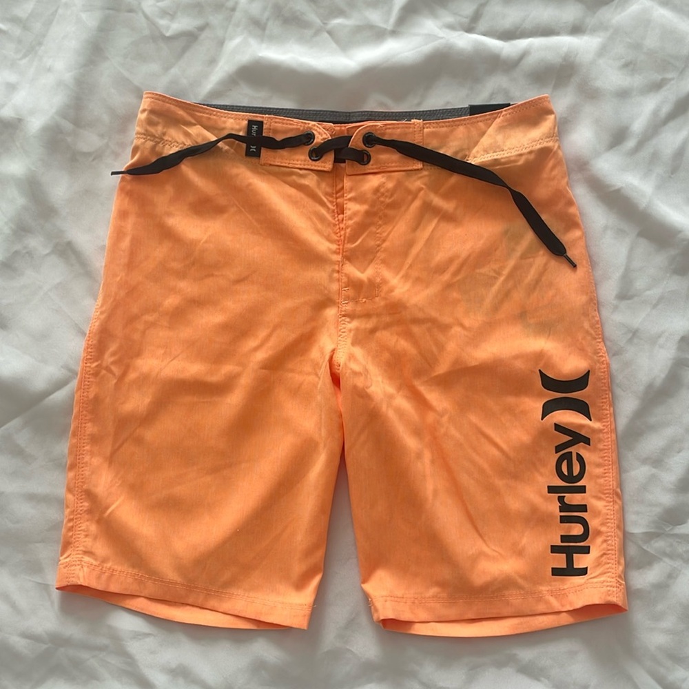 Hurley Boy's Orange Board Shorts Size 8 NWT Swimwear Swim Active